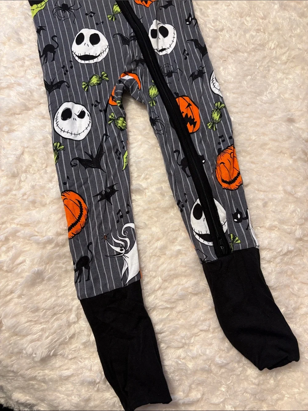Little Sleepies Nightmare Before Christmas Jack 12-18M Zippy Never Worn